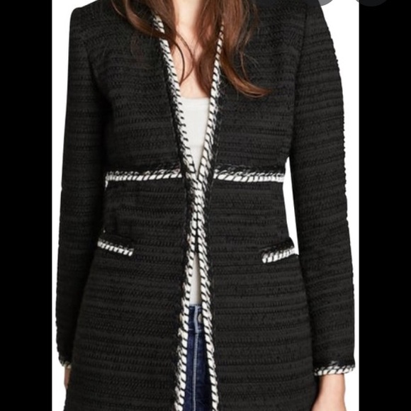 long tweed blazer zara